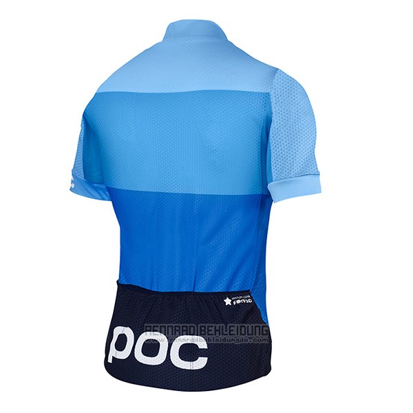 2017 Fahrradbekleidung POC Fondo Elements Hellblau Trikot Kurzarm und Tragerhose